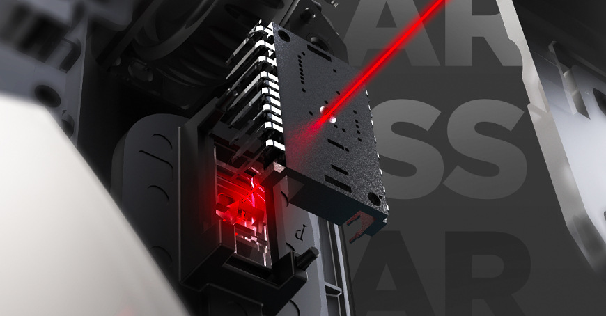 Priehľadová vizualizácia senzora vo vnútri myši HATOR Quasar 3 Ultra 8K+8K Wireless