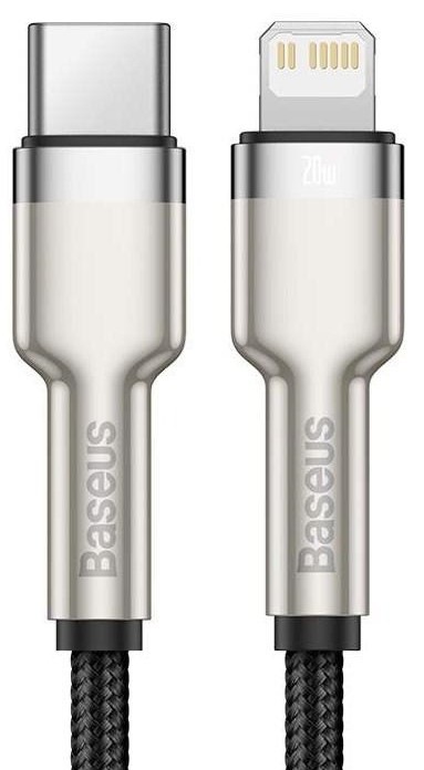 Kábel Baseus Cafule USB-C/Lightning PD 20W, 0,25m čierny