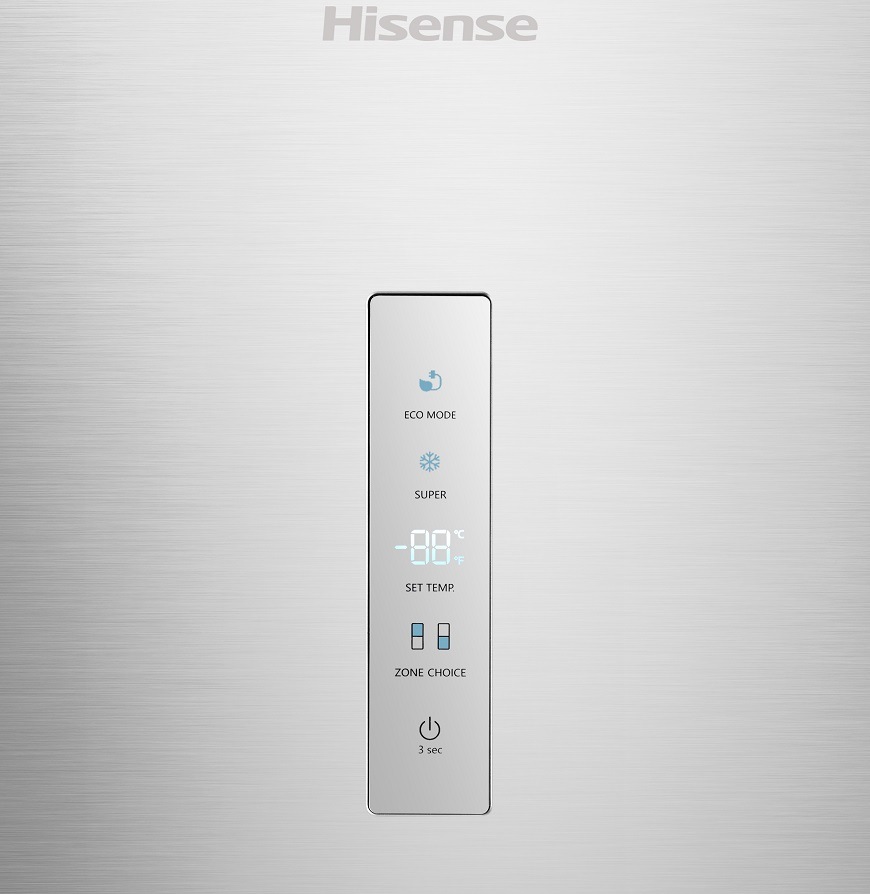 Kombinovaná chladnička s mrazničkou Hisense RB372N4CCD, sivá, LED displej