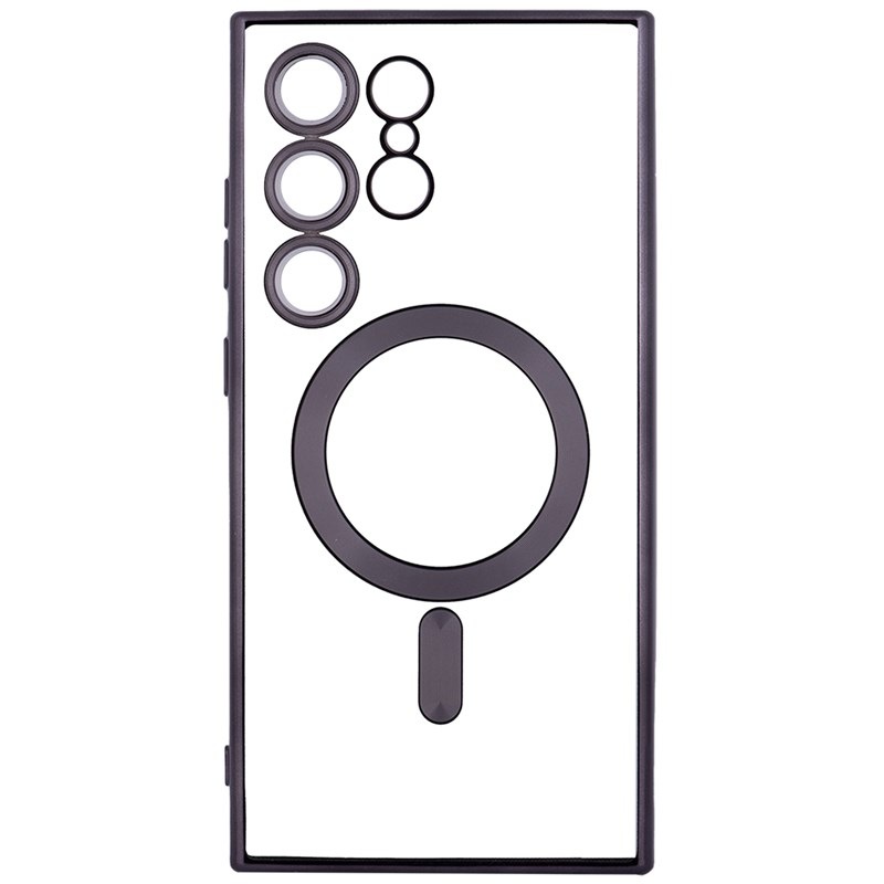 Kryt na mobil WG Magic Eye MagSafe na Samsung Galaxy S24 Ultra 5G čierny/priehľadný