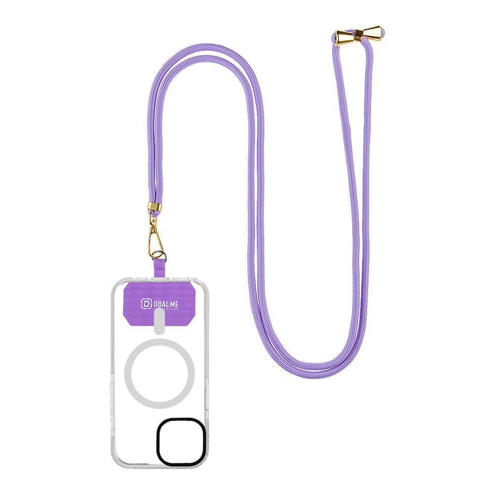 Popruh na krk Obal:Me NeckTag Allure fialový Popruh na krk Obal:Me NeckTag Allure - fialová