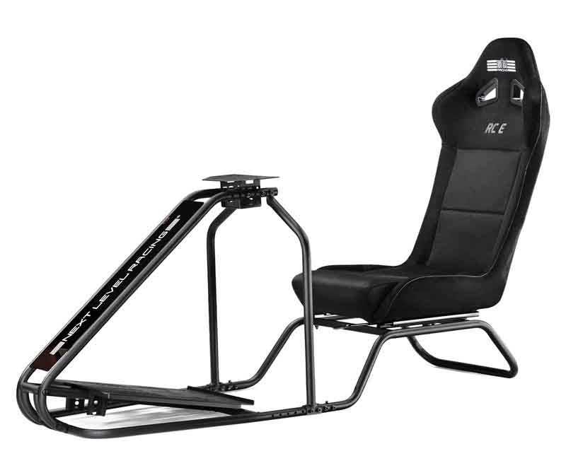 Pretekársky kokpit Next Level Racing RC Essential Simulator Cockpit v čiernej farbe.
