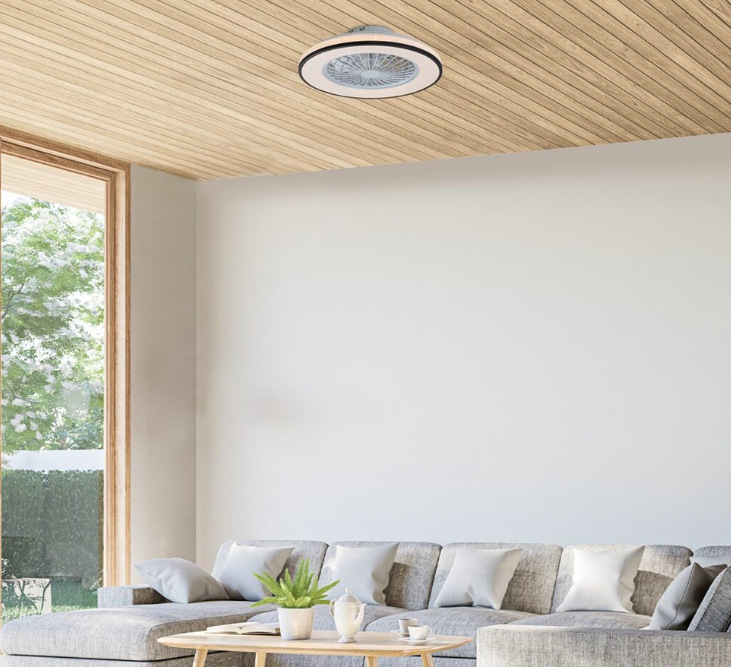 LED stropné svietidlo Rabalux Dalfon2, s ventilátorom čierne/biele „Stropné