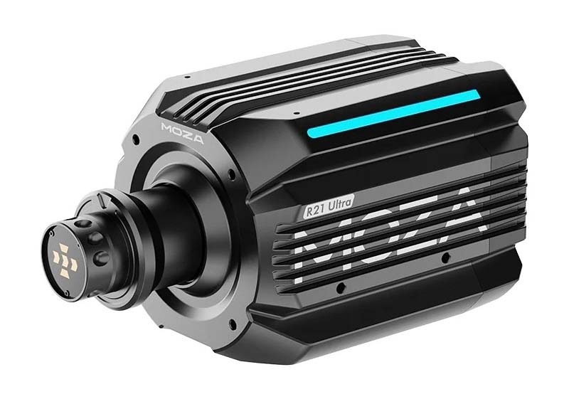 Herný volant Moza Racing R21 Ultra Direct Drive v čiernej farbe.