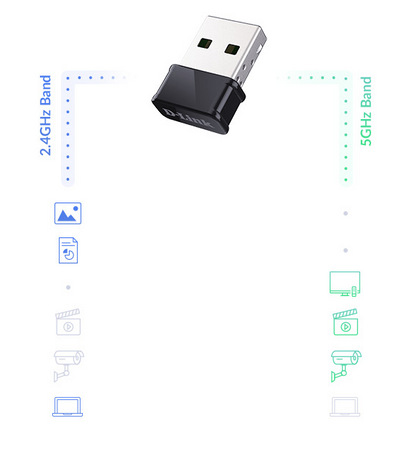 Wi-Fi adaptér D-Link DWA-181 čierny