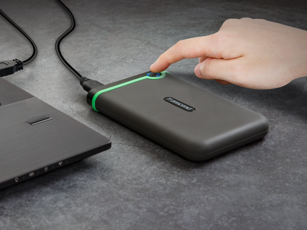 Externý pevný disk Transcend StoreJet 25M3S 2TB, USB 3.0 (3.1 Gen 1) sivý/zelený