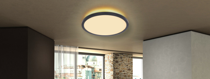 LED stropné svietidlo GLOBO Sapana, kulaté, 42 cm, 24W čierne LED stropné svietidlo GLOBO Sapana, kulaté, 42 cm, 24W čierne