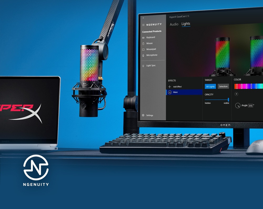 Mikrofón HyperX QuadCast 2 S čierny
