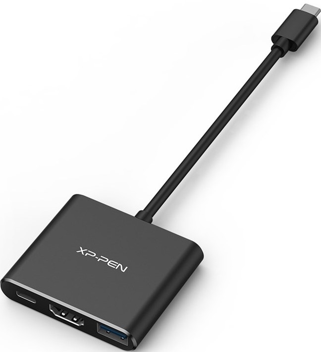 USB Hub XPPen 3v1 USB-C - čierny
