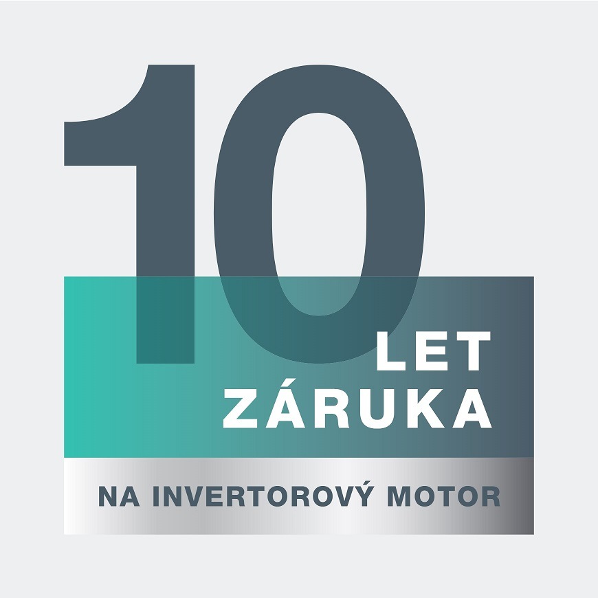 Umývačka riadu Gorenje G600 GS673A97W biela Na obrázku je znázornená predĺžená záruka 10 rokov na invertorový motor u umývačky Gorenje GS673A97W