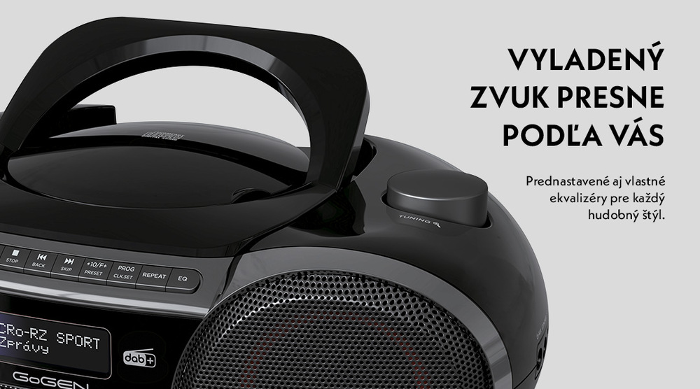 Rádioprijímač DAB+/CD GoGEN CDM 490 BTDABS čierny/strieborný