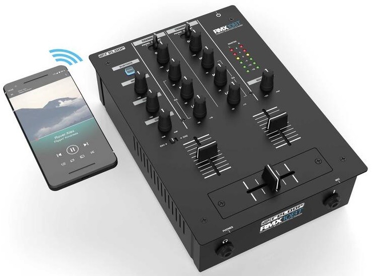 Reloop RMX-30 BT s Bluetooth pripojením pri bezdrôtovom prehrávaní hudby z telefónu