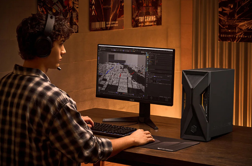 Herný počítač Asus TUF Gaming T500 sivý Asus TUF Gaming T500 exceluje aj v otázke pripojenia a nechýba mu ani Wi-Fi 6″ width=
