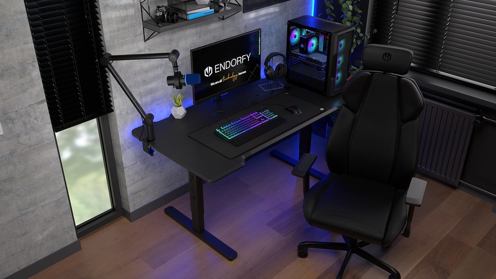 Herný stôl ENDORFY Atlas L Electric Dark Wood hnedý Stôl ENDORFY Atlas L Electric umožní nastaviť výšku pre prácu v stoji aj v sede