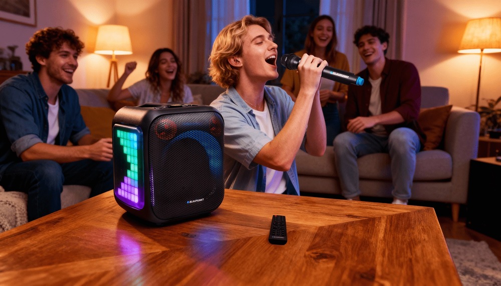 Párty reproduktor Blaupunkt PB6LED čierny Reproduktor disponuje LED osvetlením