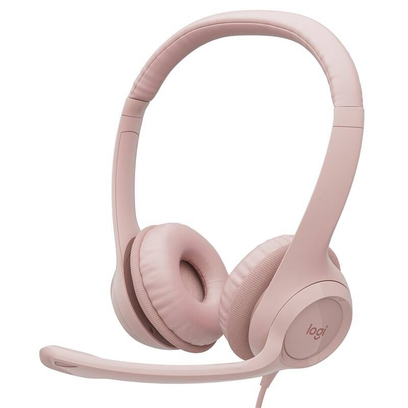 Headset Logitech H390 USB ružový