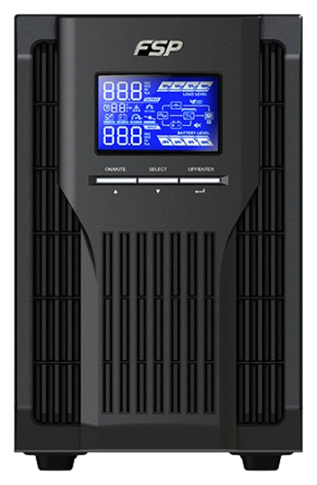 Záložný zdroj FSP CHAMP 2K tower IEC, 2000VA/1800W, online čierny Záložný zdroj FSP CHAMP 2K tower ponúka výkon 2 000 VA
