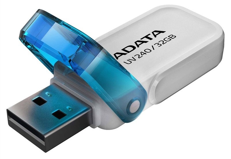 USB flashdisk ADATA Dash Drive UV240 32GB biely Flash USB ADATA Dash Drive UV240 32GB USB 2.0 s automatickým zálohovaním dát vďaka Backup ToGo