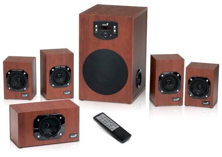 Reproduktory Genius SW-HF 4600, 5.1, Verze II. drevené
