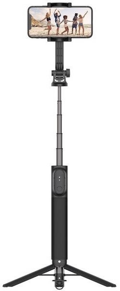 Selfie tyč FIXED Snap XL s tripodom a bezdrôtovou spúšťou, 1/4" skrutka čierna