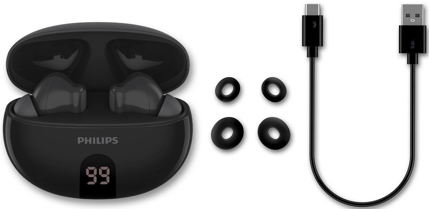 Slúchadlá Philips TAT2520BK čierna Philips TAT2520BK, čierna