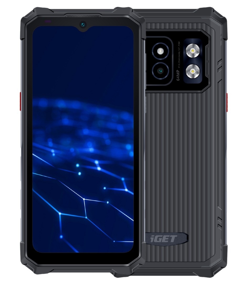 Mobilný telefón iGET T2 8 GB / 256 GB čierny Mobilný telefón iGET T2 8 GB / 256 GB spredu a zozadu
