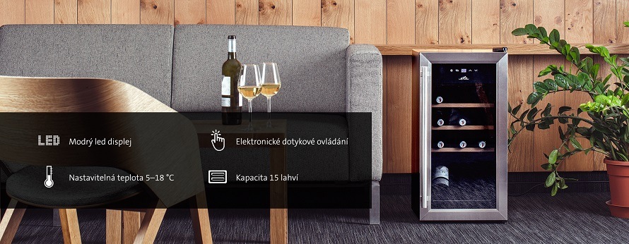 Vínotéka ETA 952890010GN čierna Vinotéka ETA 952890010G, funkcia