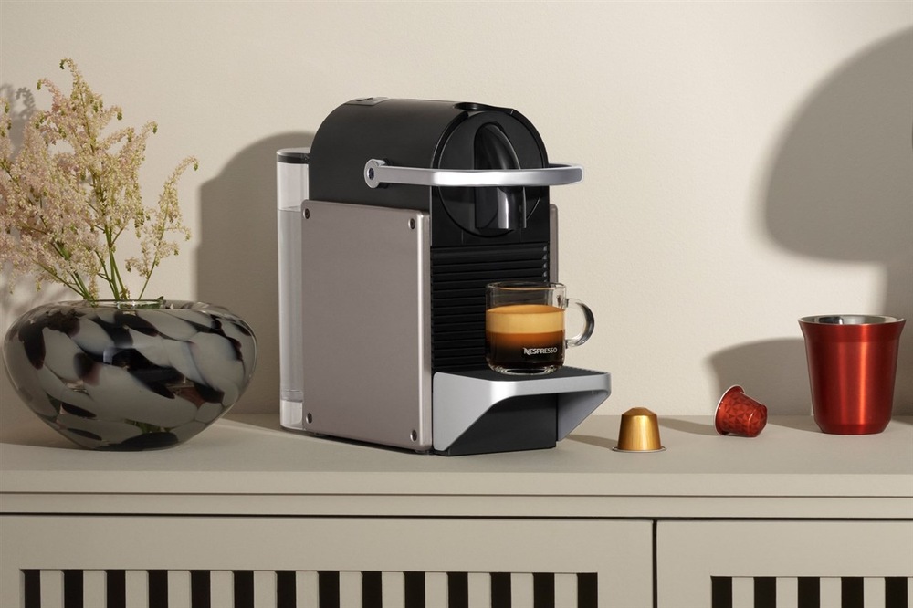 Kapsulový kávovar Krups Nespresso Pixie XN306T10 Titanium