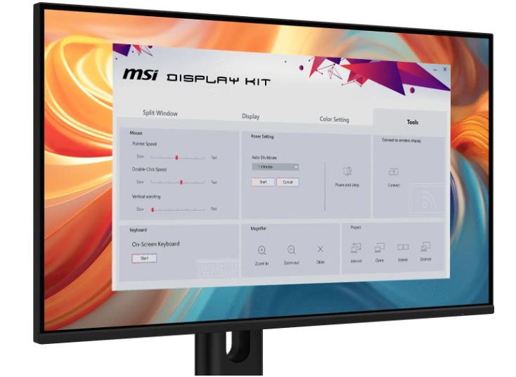 Monitor MSI Pro MP245PG E14 čierny MSI Pro MP245PG E14 umožňuje doladiť nastavenia cez Display Kit