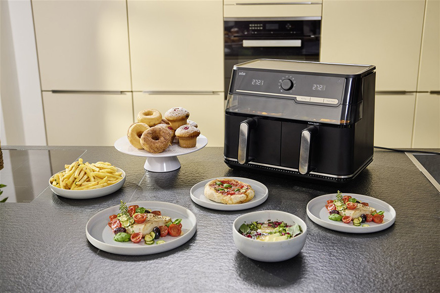 Fritéza teplovzdušná Braun TwinCook 5 TD5053 čierna Fritéza teplovzdušná Braun TD5053 TwinCook 5″ width=