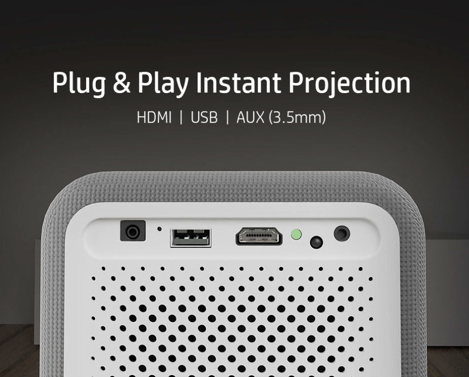 Projektor HP CC500 + skládané plátno 84" a Google 4K AndroidTV sivý/biely Projektor HP CC500 + skládané plátno 84" a Google 4K AndroidTV sivý/biely