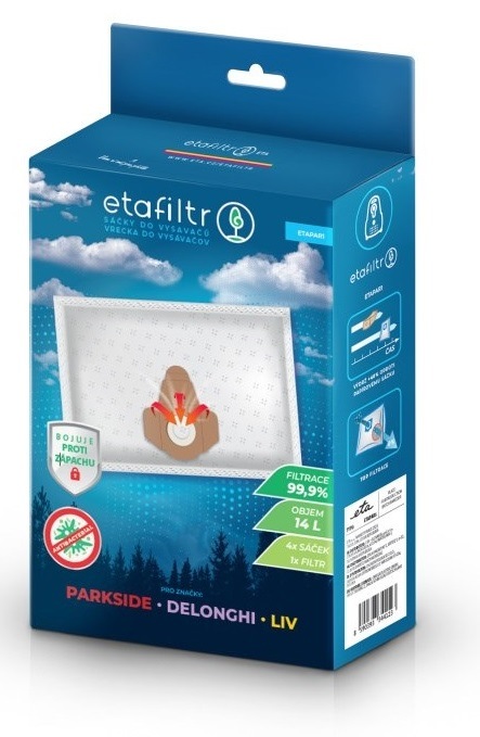 ETAFilter vrecká do vysávačovParkside, DeLonghi, Liv, Omega