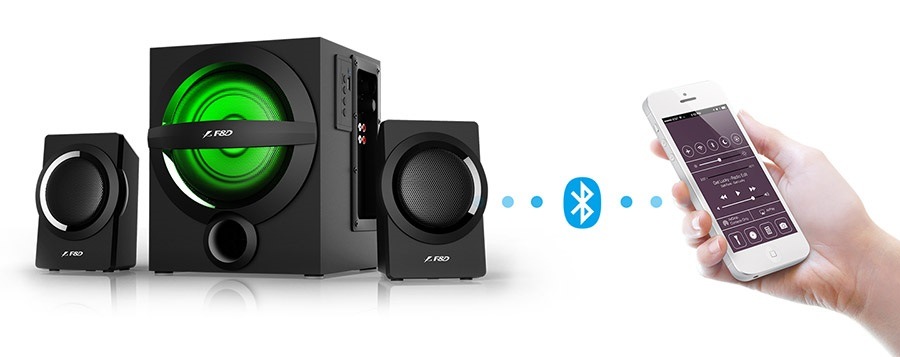 Reproduktory Fenda F&D A140X 2.1, bluetooth, rádio, USB, dálkové ovládání čierne Reproduktory Fenda F&D A140X 2.1, bluetooth, rádio, USB, dálkové ovládání čierne