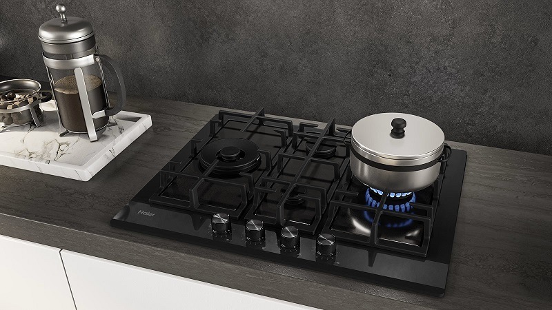 Plynová varná platňa Haier ID Series 6 HAVG7WL4BPB čierna Plynová varná platňa Haier ID Series 6 HAVG7WL4BPB čierna