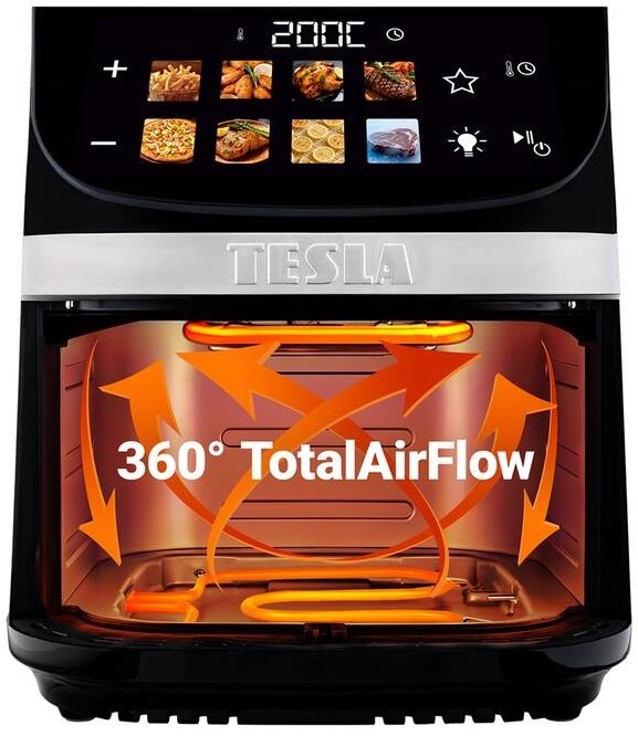 Fritéza teplovzdušná Tesla AirCook DualHeat QD73 XXL čierna Fritéza teplovzdušná Tesla AirCook DualHeat QD73 XXL čierna