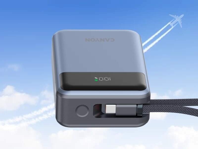 Powerbank Canyon OnPower 600 PD65W 20 000 mAh sivý Powerbank Canyon OnPower 600 PD65W 20 000 mAh sivý
