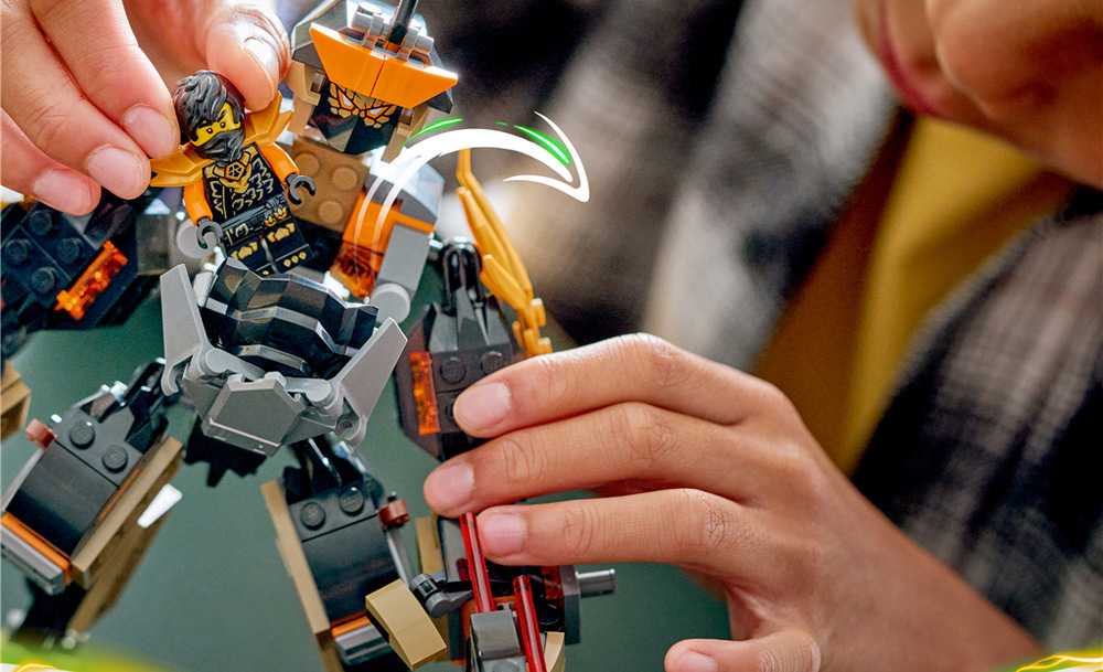 Stavebnica LEGO® NINJAGO® 71854 Coleův expediční robot a dračí Zane Tri minifigúrky a trojica zbraní umožnia deťom rozohrať vlastné nindžovské súboje plné akcie.