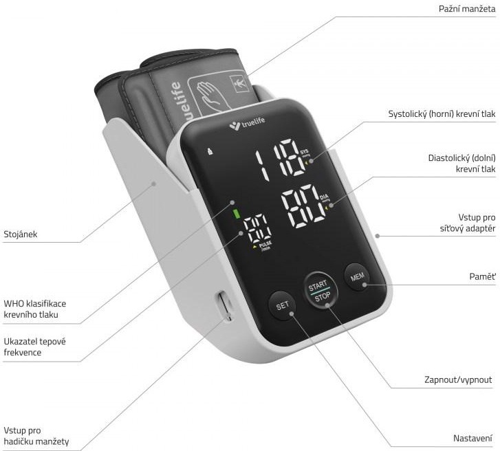 Tlakomer na pažu TrueLife Pulse B-Vision