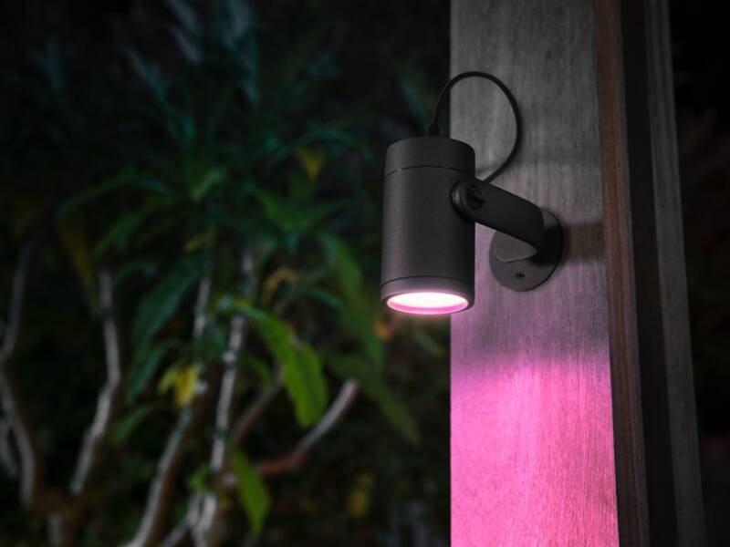 Svietidlo vonkajšie Philips Hue Lily White and Color Ambiance Spot, bez zdroja čierne