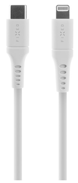 Kábel FIXED Liquid silicone USB-C/Lightning s podporou PD, MFi, 2m biely Kábel FIXED Liquid silicone USB-C/Lightning s podporou PD, MFi, 2m biely