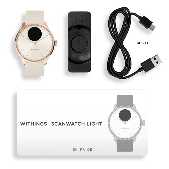 Inteligentné hodinky Withings Scanwatch Light 37 mm béžové Inteligentné hodinky Withings Scanwatch Light 37 mm béžové
