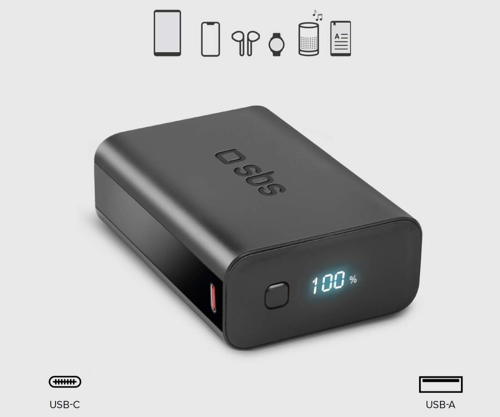 Powerbank SBS U/C PD 20W 20K BLK Powerbank SBS U/C PD 20W 20K BLK
