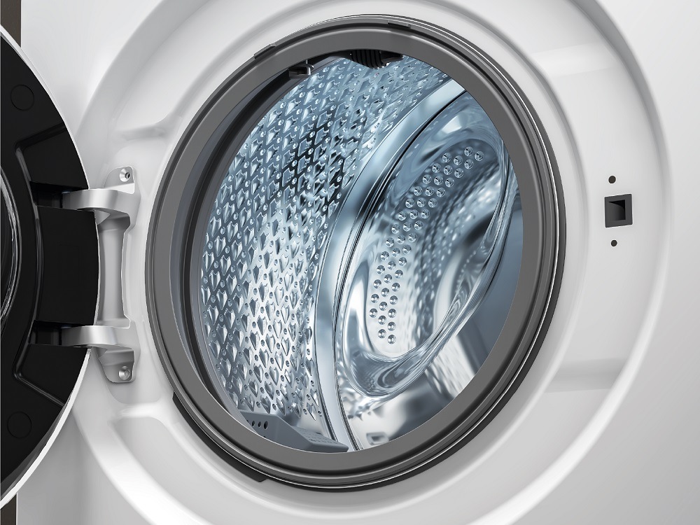Sušička bielizne Beko BM3T372E0W biela Sušička bielizne Beko BM3T372E0W, otvorené dvierka sušičky s pohľadom do bubna, ktorý je osvetlený