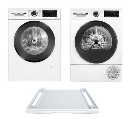 Set spotrebičov Bosch - práčka, sušička a medzikus BOSWGG244Z5CSSET3