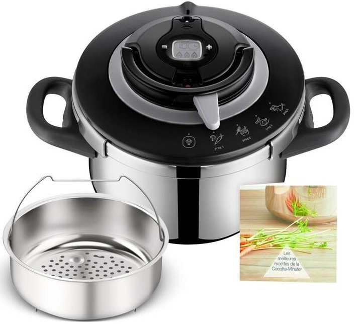 Tlakový hrniec Tefal Clipso+ CHEF P4550632, 4,5 l nerez