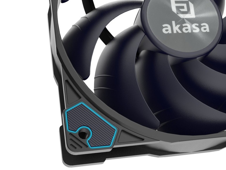 Ventilátor AKASA Black Two Ball Bearing, 120 mm, PWM čierny Ventilátor AKASA Black Two Ball Bearing, 120 mm, PWM čierny