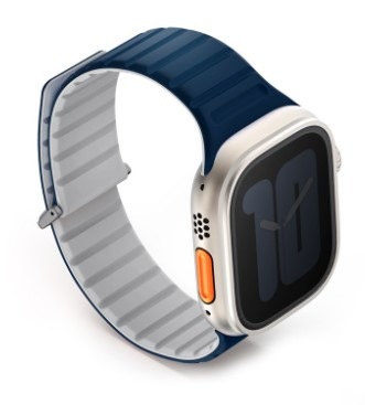 Remienok Uniq Revix Evo Reversible Magnetic na Apple Watch 42/44/45/49mm sivý/modrý