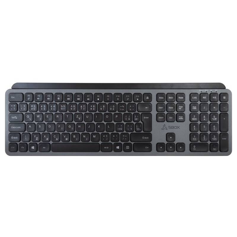 Klávesnica SBOX BT-26, CZ/SK layout čierna/sivá