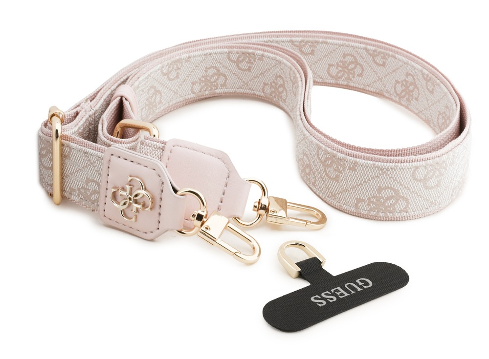Popruh na krk Guess Crossbody PU 4G Metal Logo ružový Popruh na krk Guess Crossbody PU 4G Metal Logo ružový