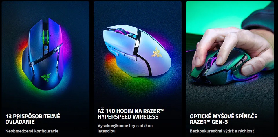 Myš Razer Basilisk V3 Pro 35K čierna